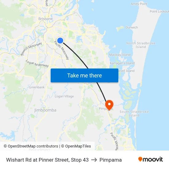 Wishart Rd at Pinner Street, Stop 43 to Pimpama map