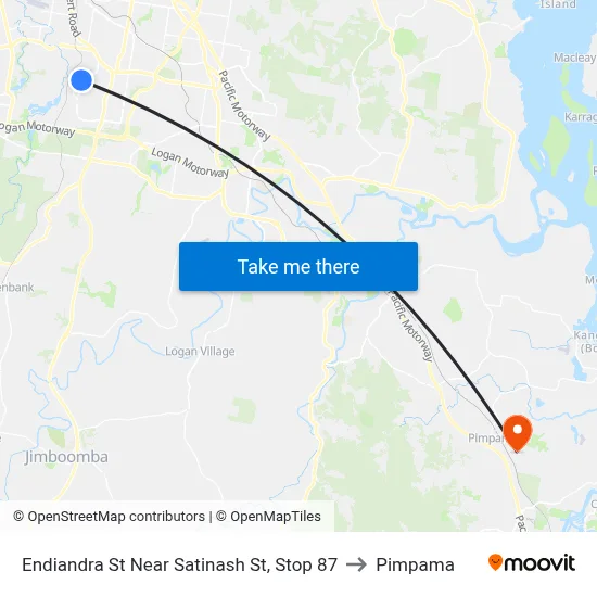 Endiandra St Near Satinash St, Stop 87 to Pimpama map