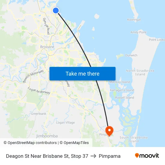 Deagon St Near Brisbane St, Stop 37 to Pimpama map