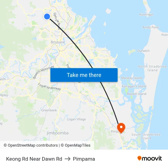 Keong Rd Near Dawn Rd to Pimpama map