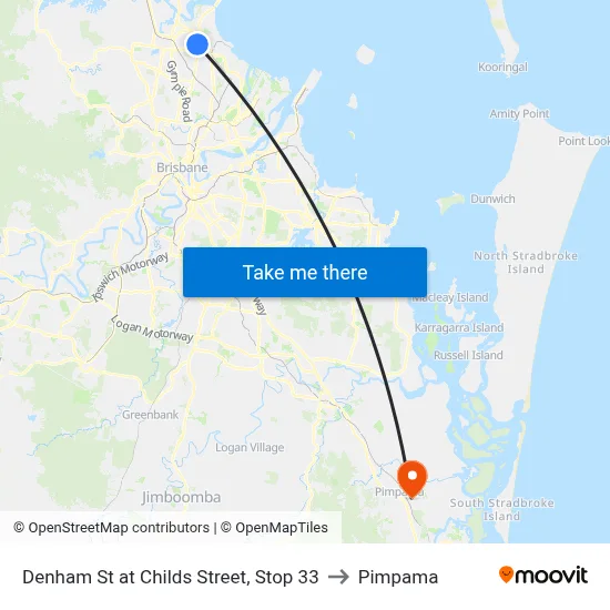 Denham St at Childs Street, Stop 33 to Pimpama map