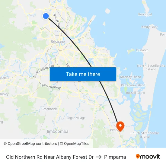 Old Northern Rd Near Albany Forest Dr to Pimpama map