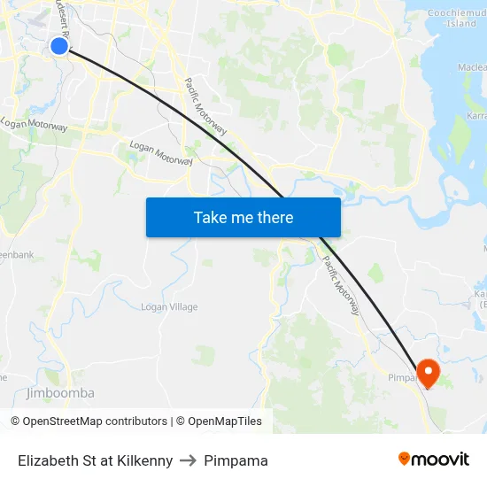 Elizabeth St at Kilkenny to Pimpama map