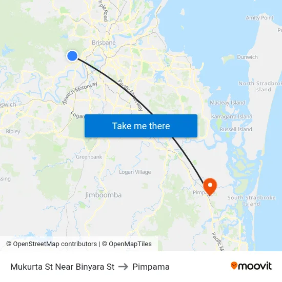 Mukurta St Near Binyara St to Pimpama map