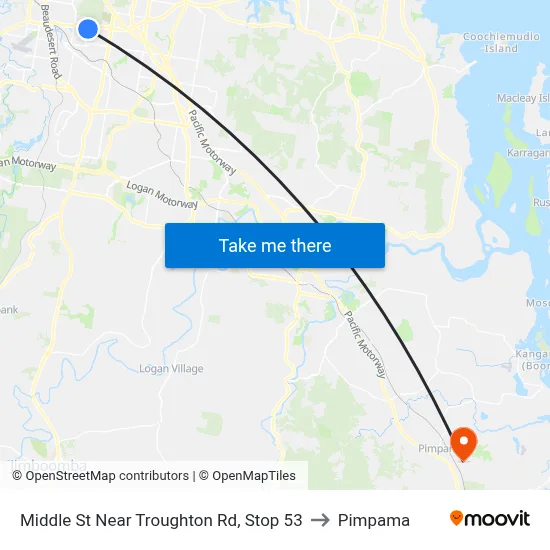 Middle St Near Troughton Rd, Stop 53 to Pimpama map