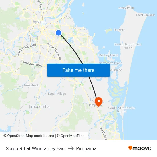 Scrub Rd at Winstanley East to Pimpama map