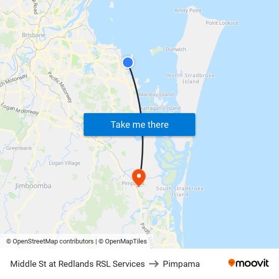 Middle St at Redlands RSL Services to Pimpama map