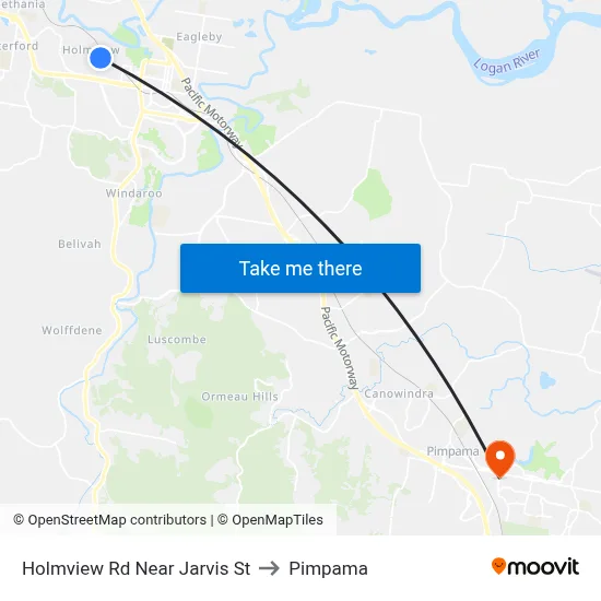 Holmview Rd Near Jarvis St to Pimpama map
