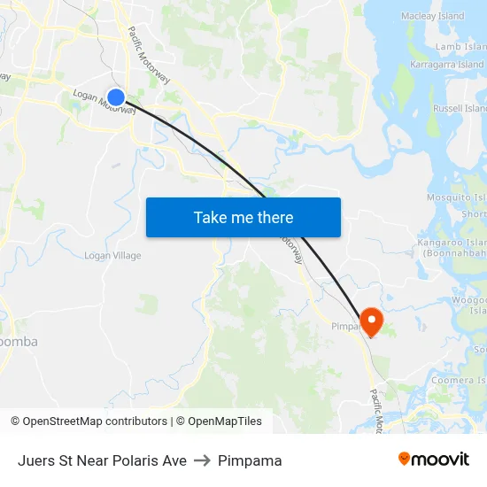Juers St Near Polaris Ave to Pimpama map