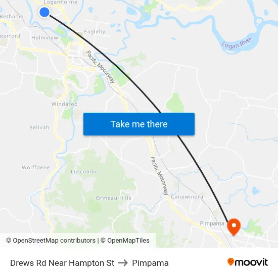 Drews Rd Near Hampton St to Pimpama map
