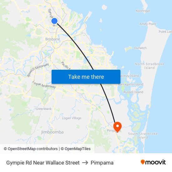 Gympie Rd Near Wallace Street to Pimpama map