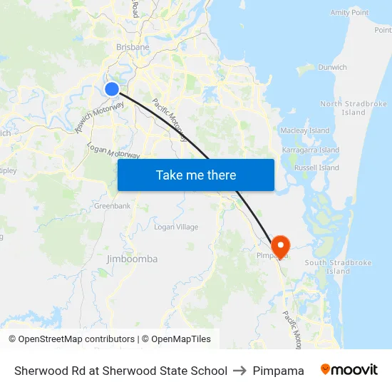 Sherwood Rd at Sherwood State School to Pimpama map