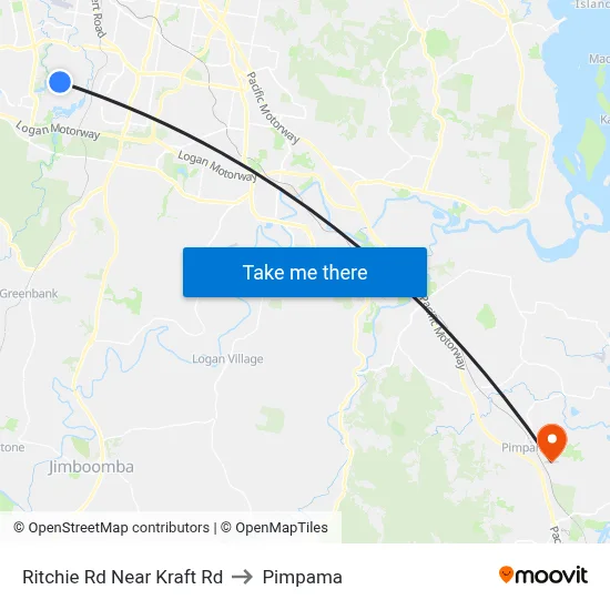Ritchie Rd Near Kraft Rd to Pimpama map