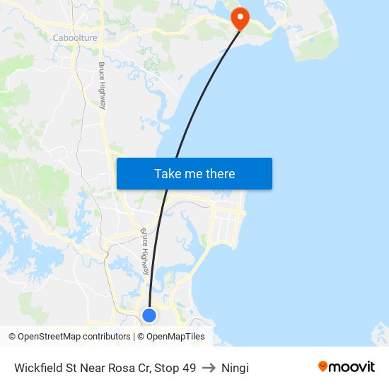 Wickfield St Near Rosa Cr, Stop 49 to Ningi map