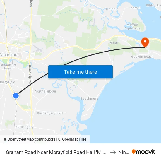 Graham Road Near Morayfield Road Hail 'N' Ride to Ningi map