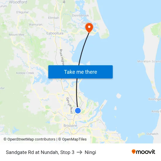 Sandgate Rd at Nundah, Stop 3 to Ningi map