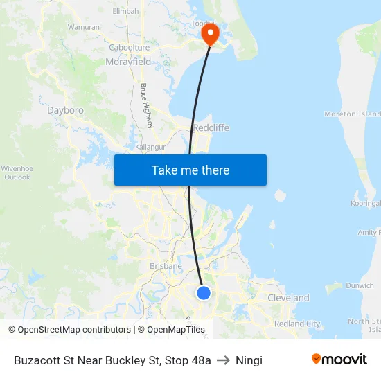 Buzacott St Near Buckley St, Stop 48a to Ningi map