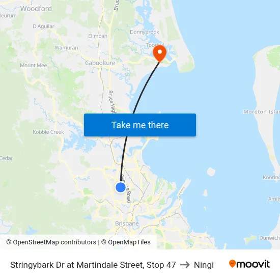 Stringybark Dr at Martindale Street, Stop 47 to Ningi map
