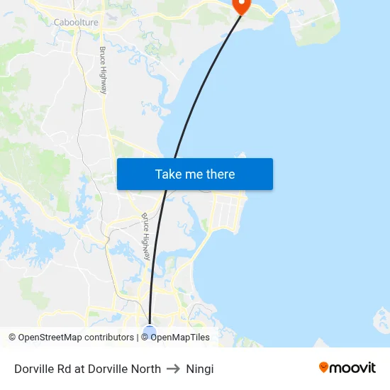 Dorville Rd at Dorville North to Ningi map