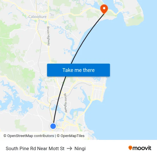 South Pine Rd Near Mott St to Ningi map