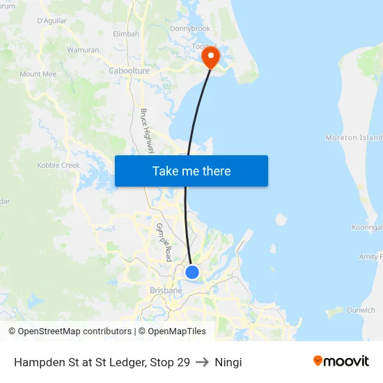 Hampden St at St Ledger, Stop 29 to Ningi map