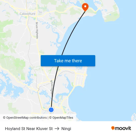 Hoyland St Near Kluver St to Ningi map