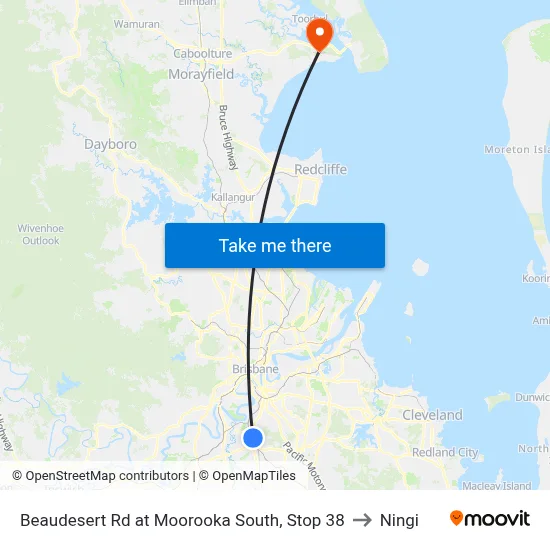 Beaudesert Rd at Moorooka South, Stop 38 to Ningi map