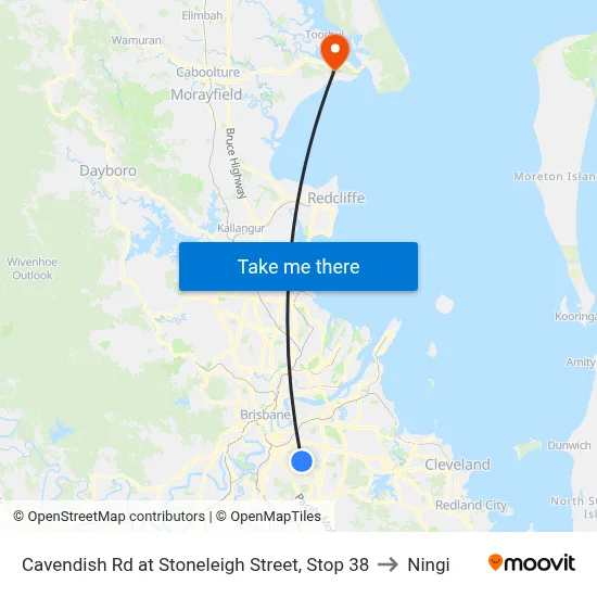 Cavendish Rd at Stoneleigh Street, Stop 38 to Ningi map