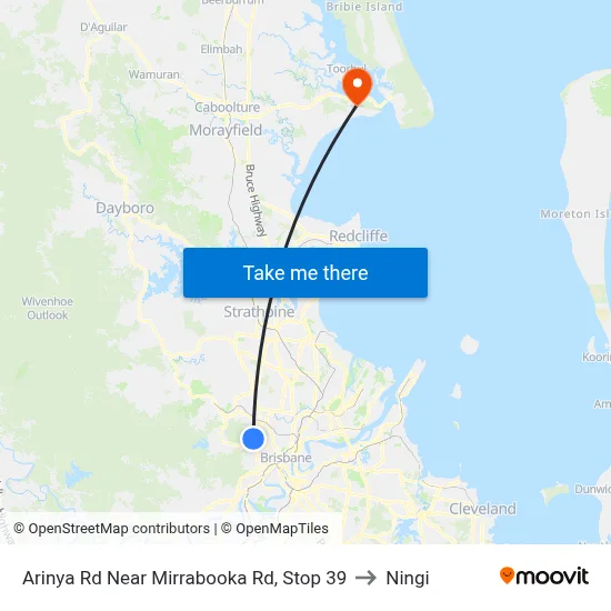 Arinya Rd Near Mirrabooka Rd, Stop 39 to Ningi map
