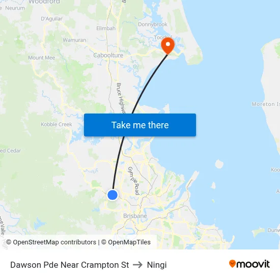 Dawson Pde Near Crampton St to Ningi map