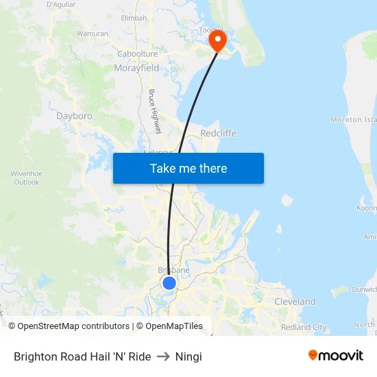 Brighton Road Hail 'N' Ride to Ningi map