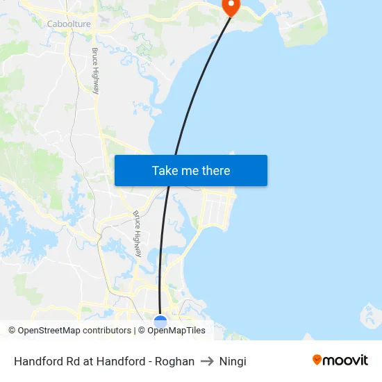 Handford Rd at Handford - Roghan to Ningi map