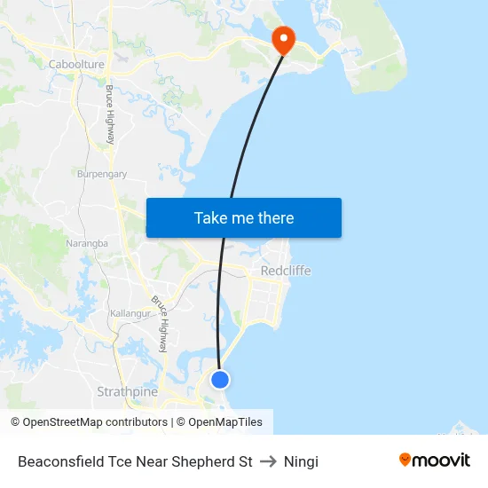 Beaconsfield Tce Near Shepherd St to Ningi map