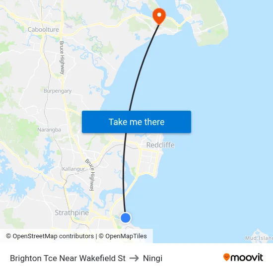 Brighton Tce Near Wakefield St to Ningi map