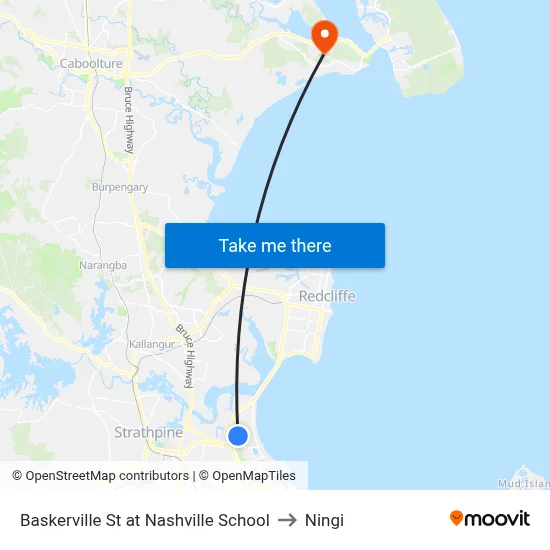 Baskerville St at Nashville School to Ningi map