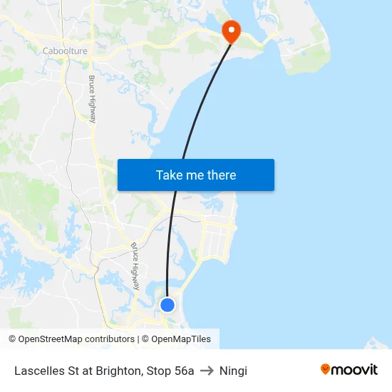 Lascelles St at Brighton, Stop 56a to Ningi map