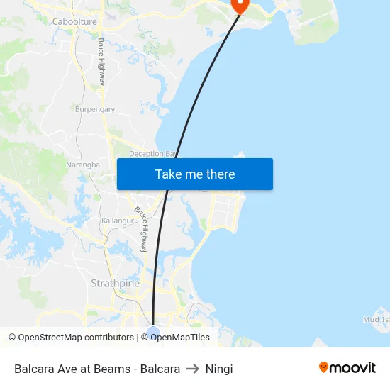 Balcara Ave at Beams - Balcara to Ningi map