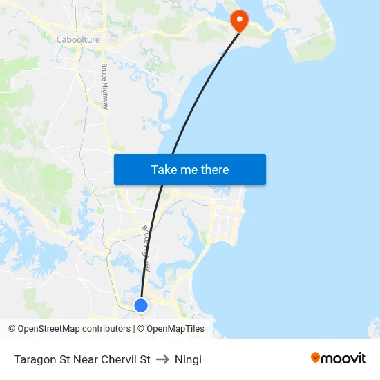 Taragon St Near Chervil St to Ningi map