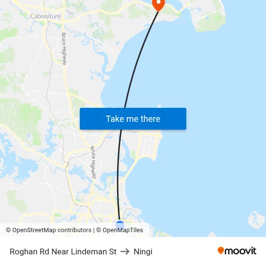 Roghan Rd Near Lindeman St to Ningi map
