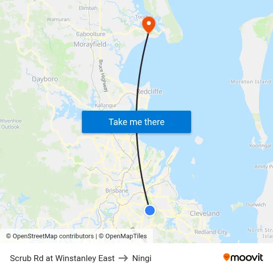 Scrub Rd at Winstanley East to Ningi map