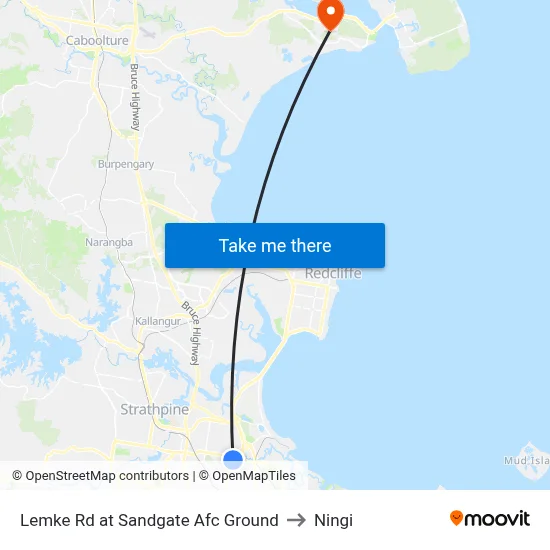 Lemke Rd at Sandgate Afc Ground to Ningi map