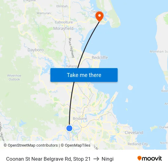 Coonan St Near Belgrave Rd, Stop 21 to Ningi map