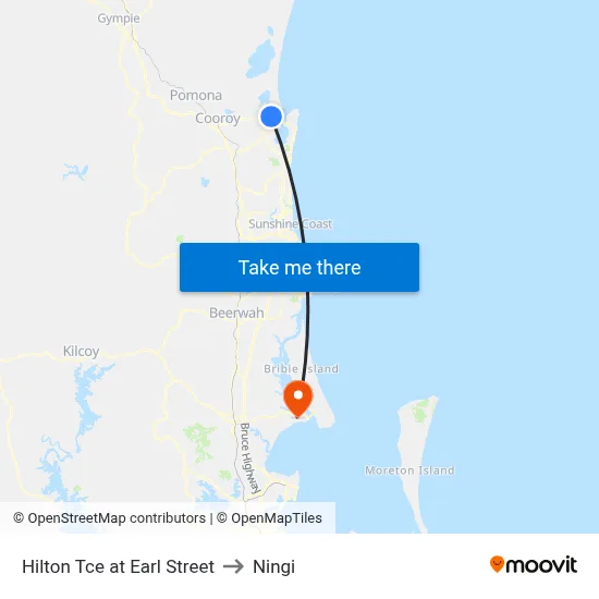 Hilton Tce at Earl Street to Ningi map