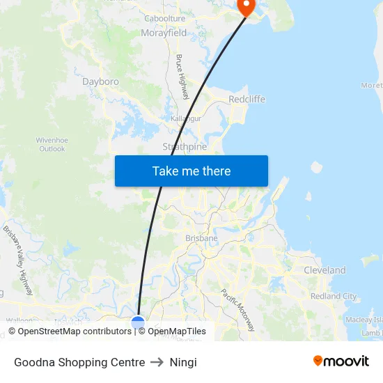 Goodna Shopping Centre to Ningi map