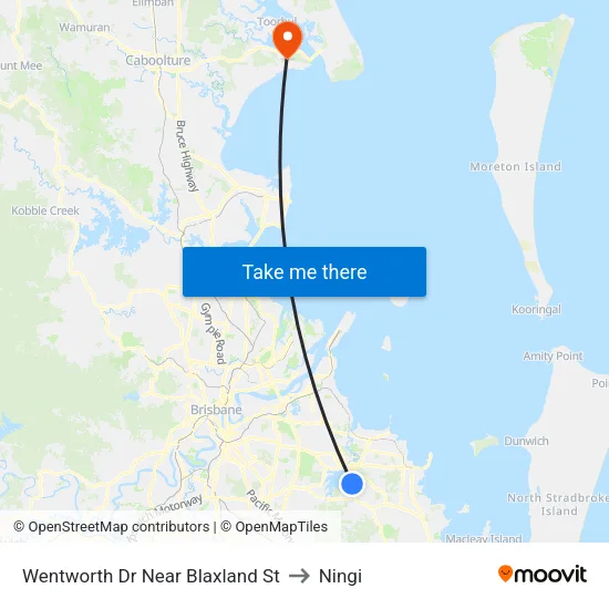 Wentworth Dr Near Blaxland St to Ningi map