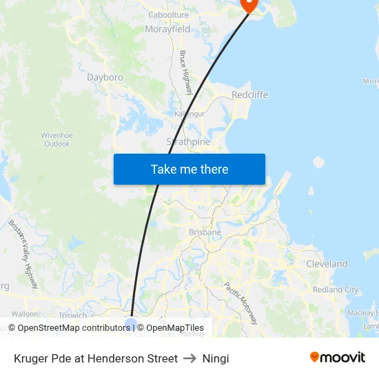 Kruger Pde at Henderson Street to Ningi map