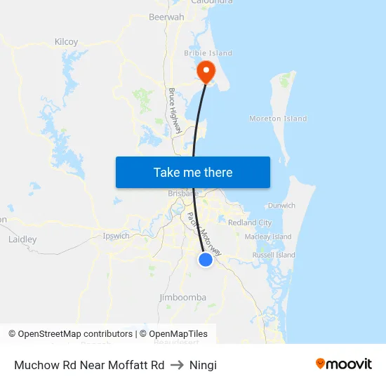 Muchow Rd Near Moffatt Rd to Ningi map