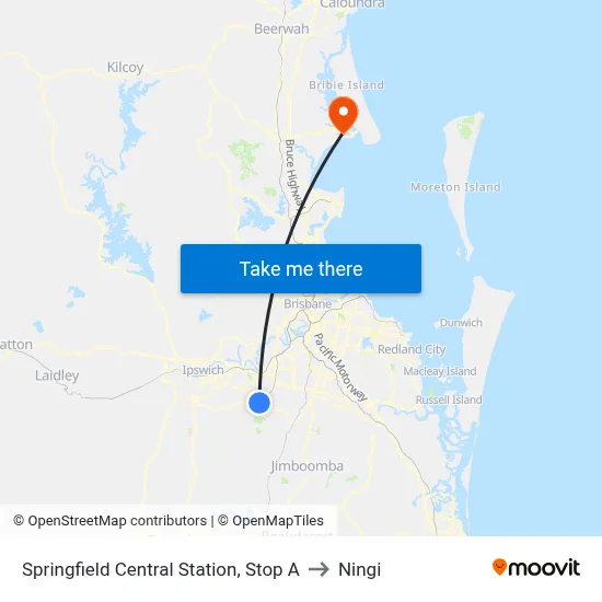 Springfield Central Station, Stop A to Ningi map