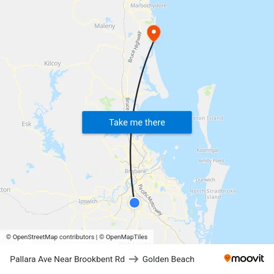 Pallara Ave Near Brookbent Rd to Golden Beach map