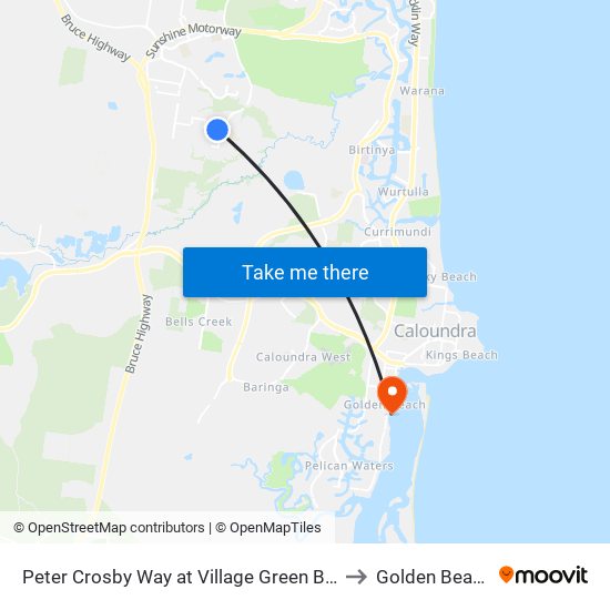 Peter Crosby Way at Village Green Bvd to Golden Beach map